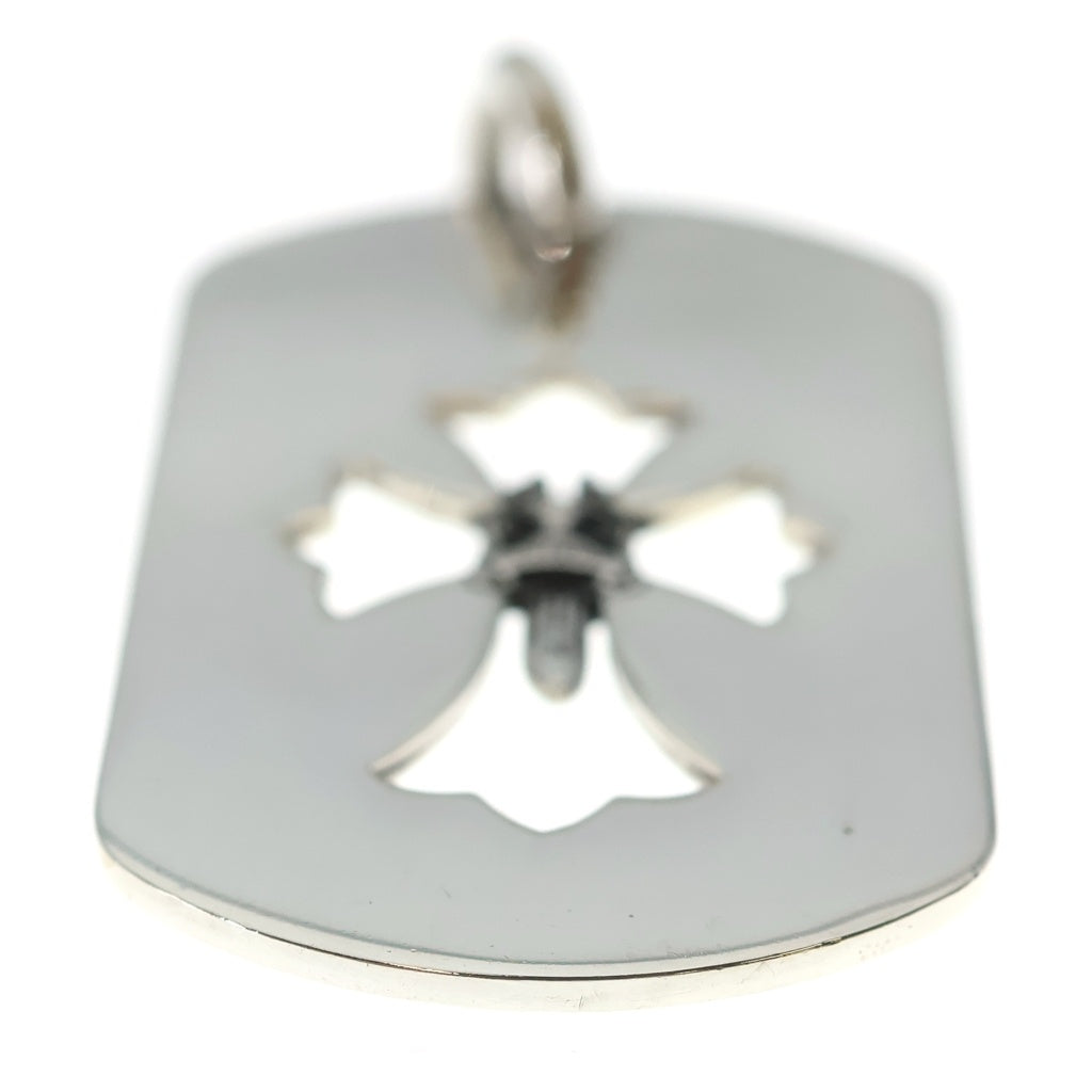 CHROME HEARTS(クロムハーツ) D TAG LRG CROSS DAGG カットアウトクロスダガー ラージドッグタグ ネックレストップ シルバー