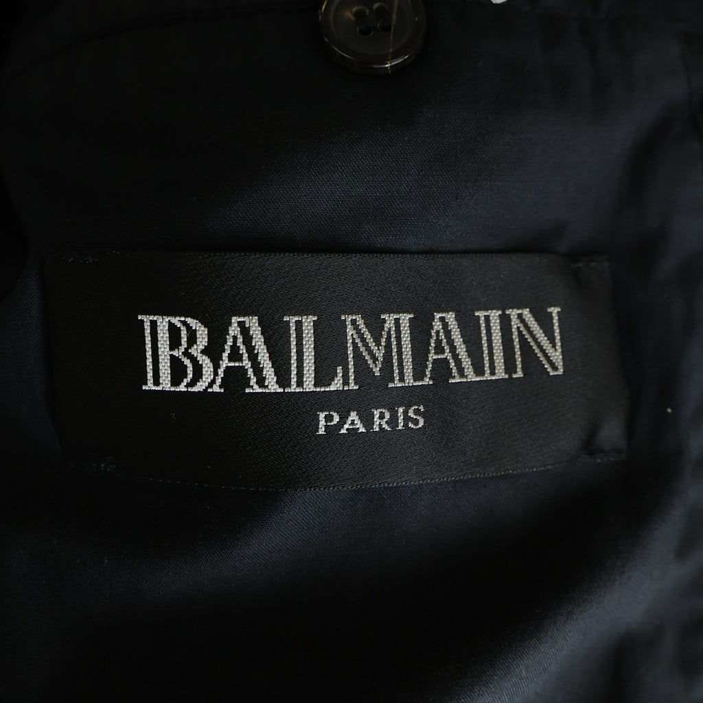 BALMAIN(バルマン) 12AW Biker Down バイカー ダブルライダース ダウンジャケット ナイロン ブラック