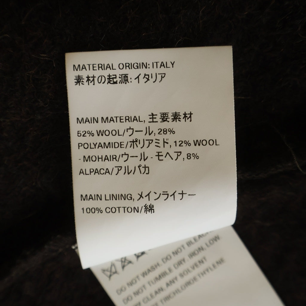OUR LEGACY(アワーレガシー) ZIP FUNNEL JACKET MOHAIR BROWN モヘア ジップアップ ファンネル ジャケット ウール ブラウン 46