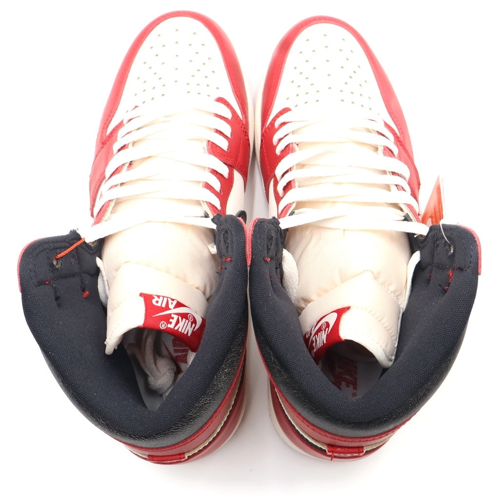 NIKE(ナイキ) AIR JORDAN 1 LOST & FOUND CHICAGO エアジョーダン1 ロスト ファウンド シカゴ ハイカットスニーカー ホワイト/レッド/ブラック US9/27.0cm DZ5485-612