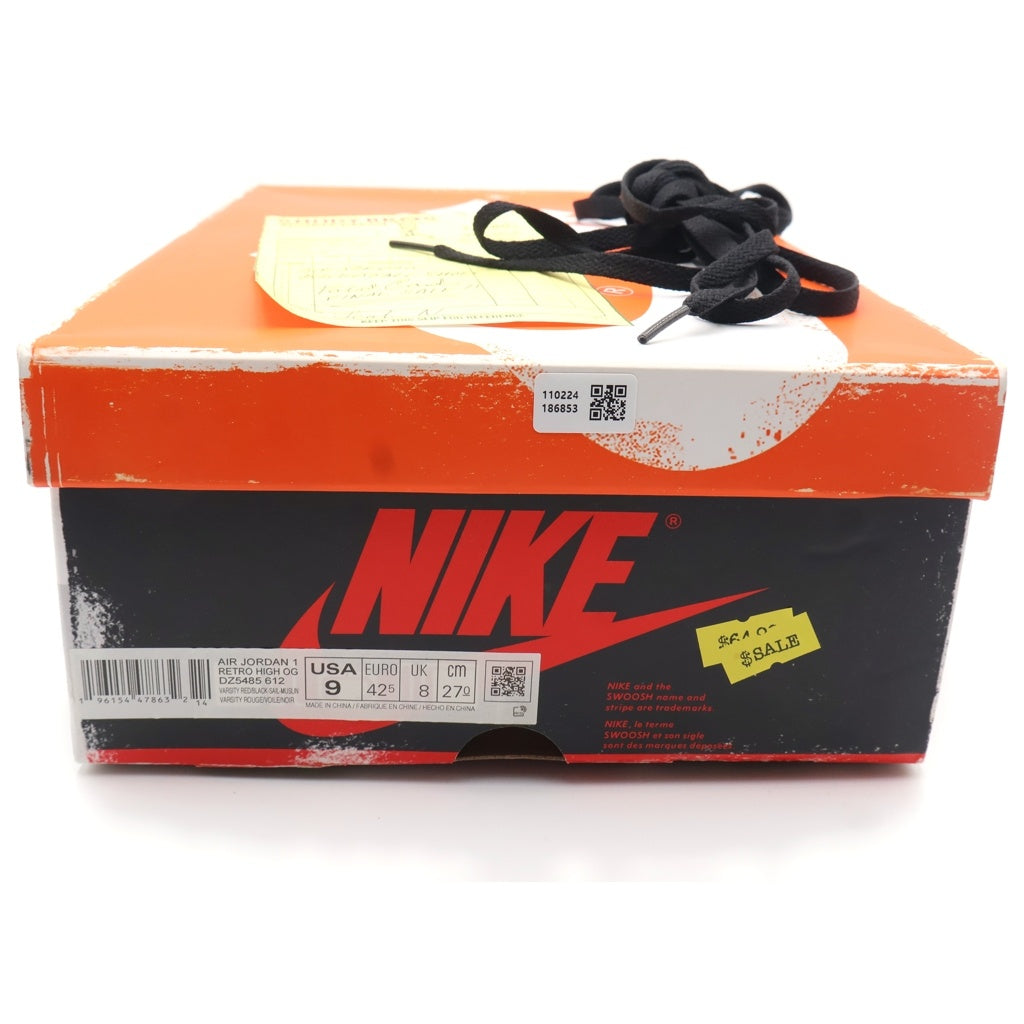 NIKE(ナイキ) AIR JORDAN 1 LOST & FOUND CHICAGO エアジョーダン1 ロスト ファウンド シカゴ ハイカットスニーカー ホワイト/レッド/ブラック US9/27.0cm DZ5485-612