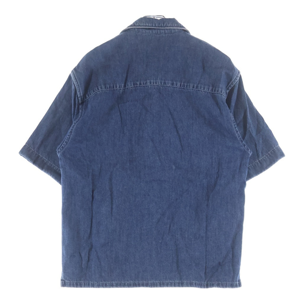 MARNI(マルニ) 23SS フロントロゴ刺繍 半袖デニムシャツ CUJU0017IS USCV22 インディゴ