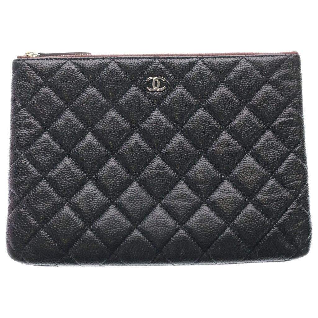 CHANEL(シャネル) マトラッセ クラッチバッグ キャビアスキン ブラック