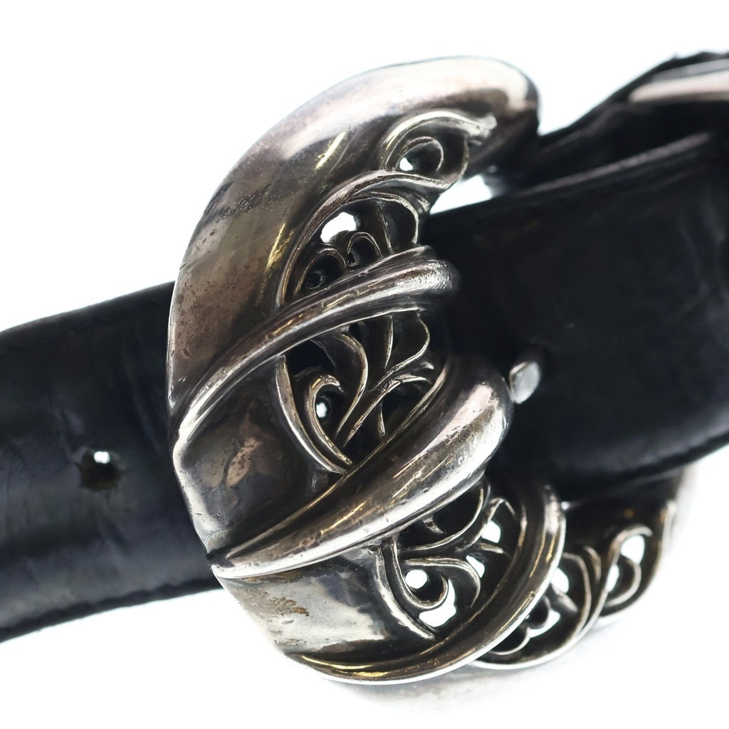 CHROME HEARTS(クロムハーツ) Celtic Talon 3PC Leather Belt 1.5 3PC BLT TALON タロン レザーベルト ブラック/シルバー