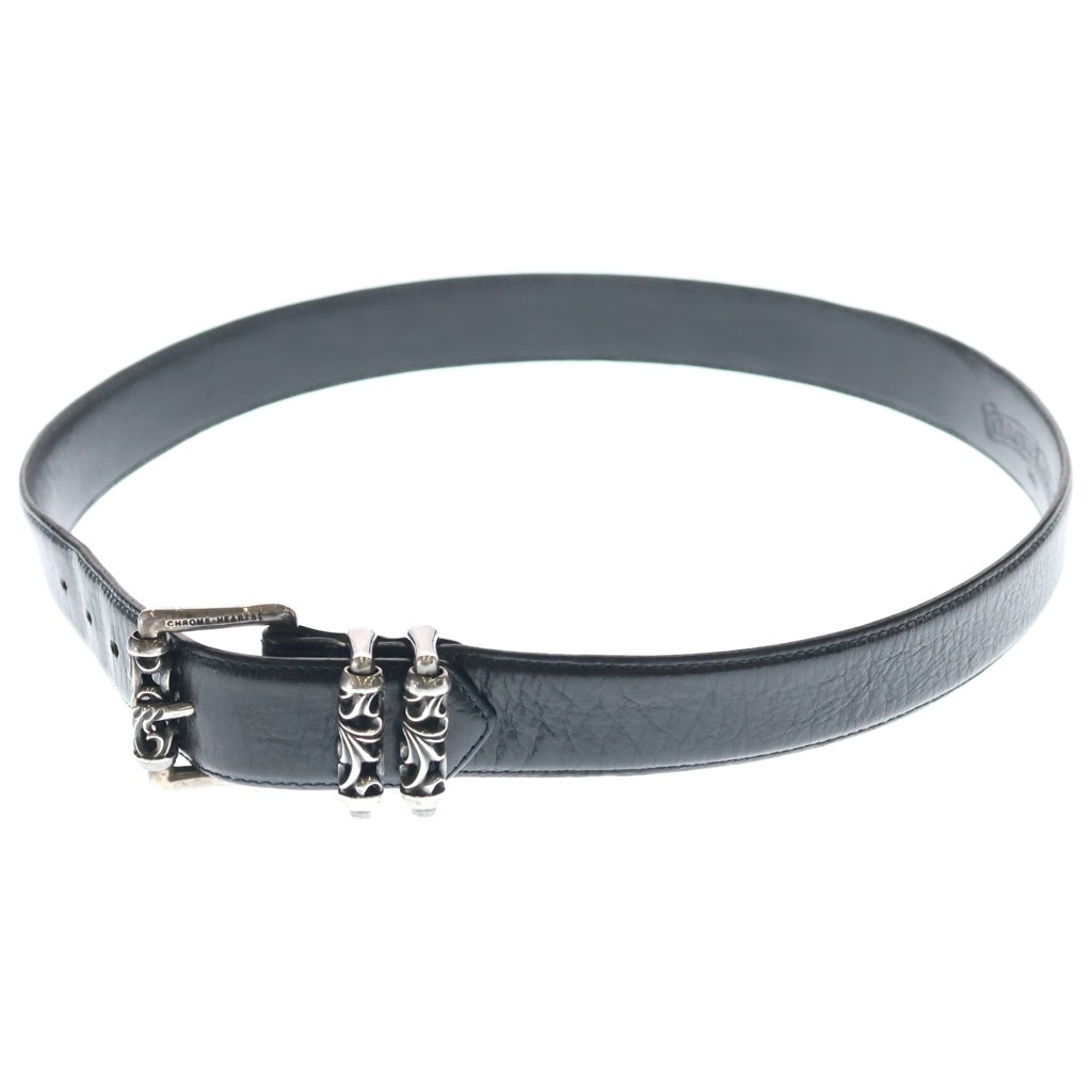 CHROME HEARTS(クロムハーツ) BLT ROLLER 3PC1.5inch 3PCローラーバックル レザーベルト シルバー BCA357