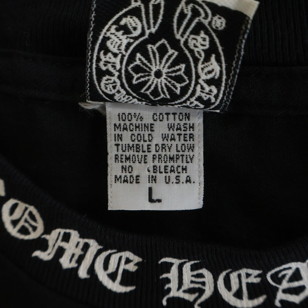 CHROME HEARTS(クロムハーツ) OLD ネックロゴ 袖プリント バックスクロールラベル 長袖Tシャツ