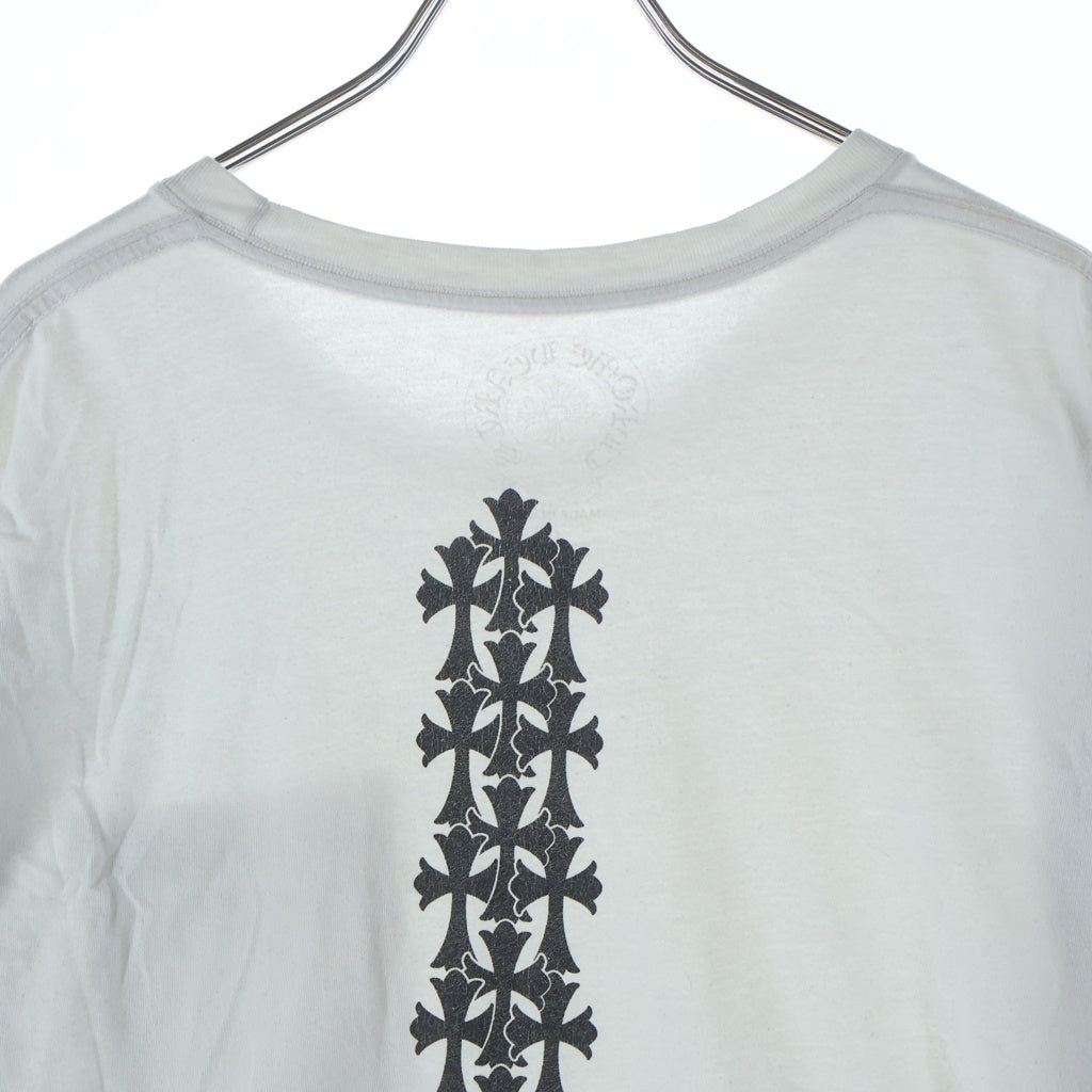 CHROME HEARTS(クロムハーツ) Cemetery Cross Tire Track Tee セメタリークロスタイヤトラックTシャツ 半袖Tシャツ ホワイト サイズL