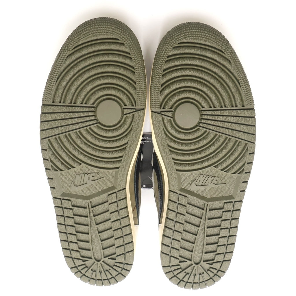 NIKE(ナイキ) × TRAVIS SCOTT AIR JORDAN1 LOW OG SP DM7866ー200 トラヴィス スコット エアジョーダン1 リバースオリーブ ローカットスニーカー US10.5/28.5cm