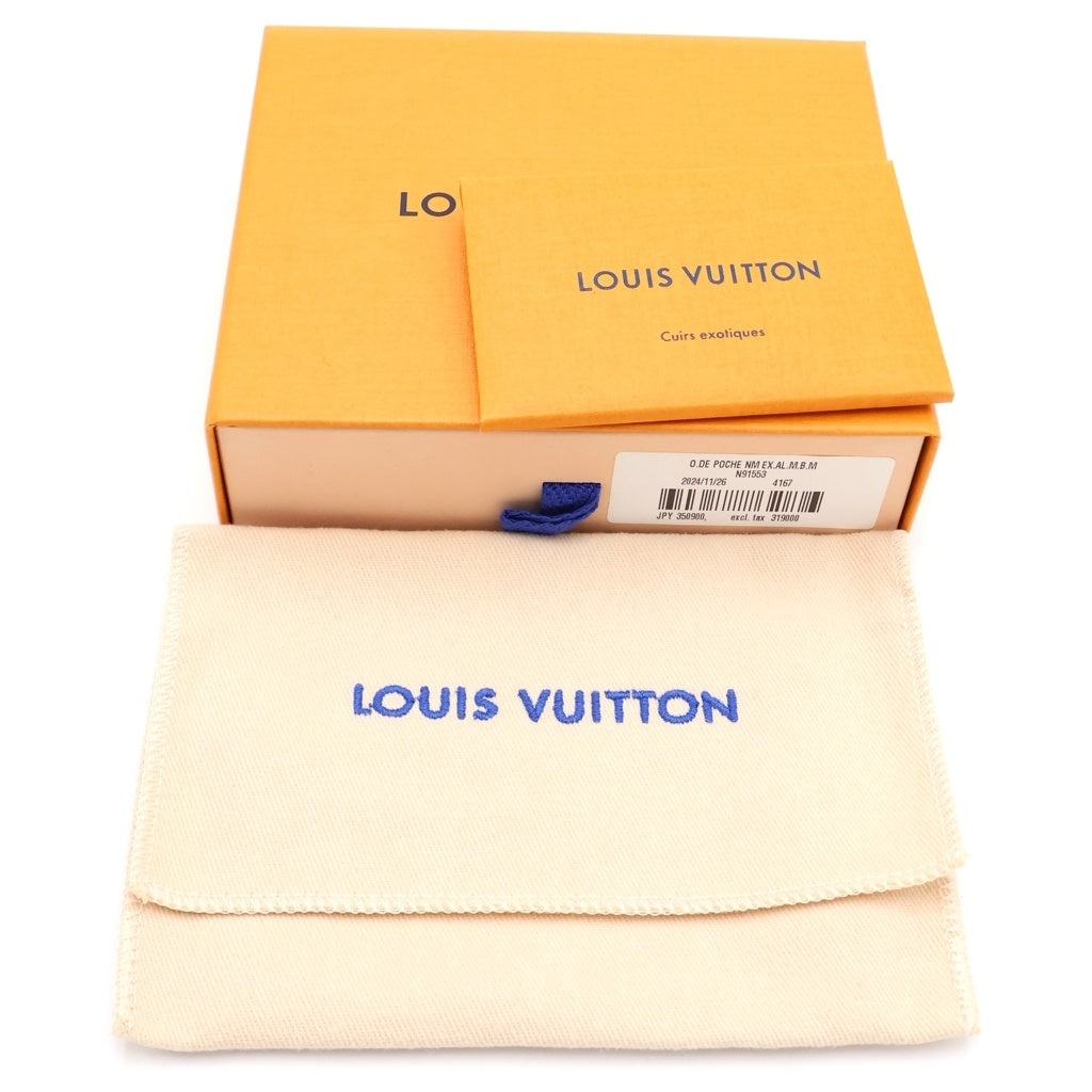 LOUIS VUITTON(ルイヴィトン) ドゥ ポッシュ カードケース パスケース ネイビー クロコダイル エキゾチック オーガナイザー マットクロコダイルレザー N91553 ICタイプ レディース