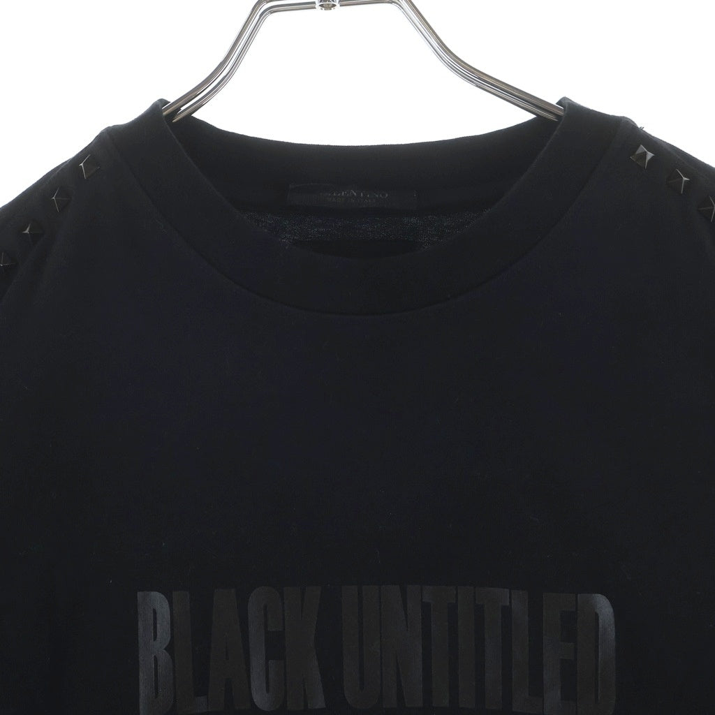VALENTINO(ヴァレンティノ) ロックスタッズ ロゴTシャツ ブラック サイズL 2V3MG13C969