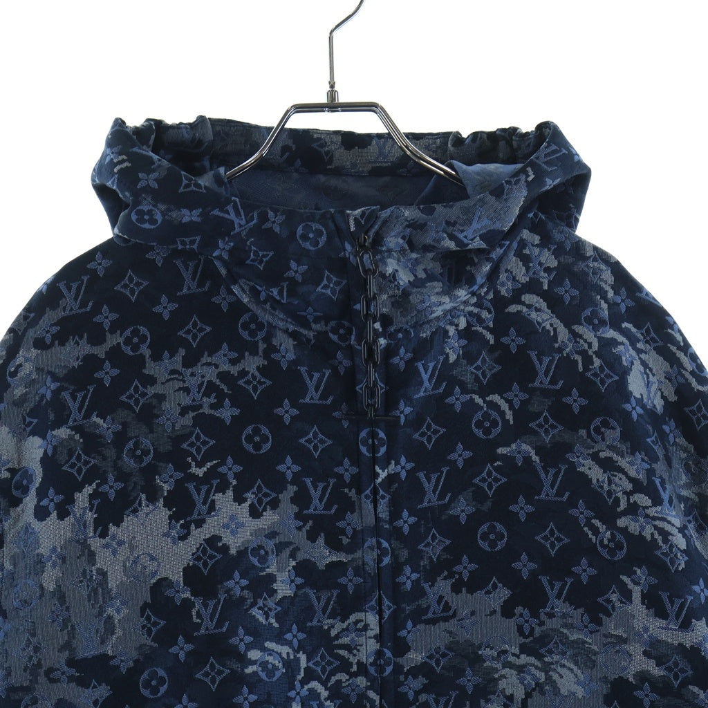 LOUIS VUITTON(ルイヴィトン) モノグラムタペストリー フーディーブルゾン ジャケット ブルー サイズ48 RM211M ZQA HKB04W