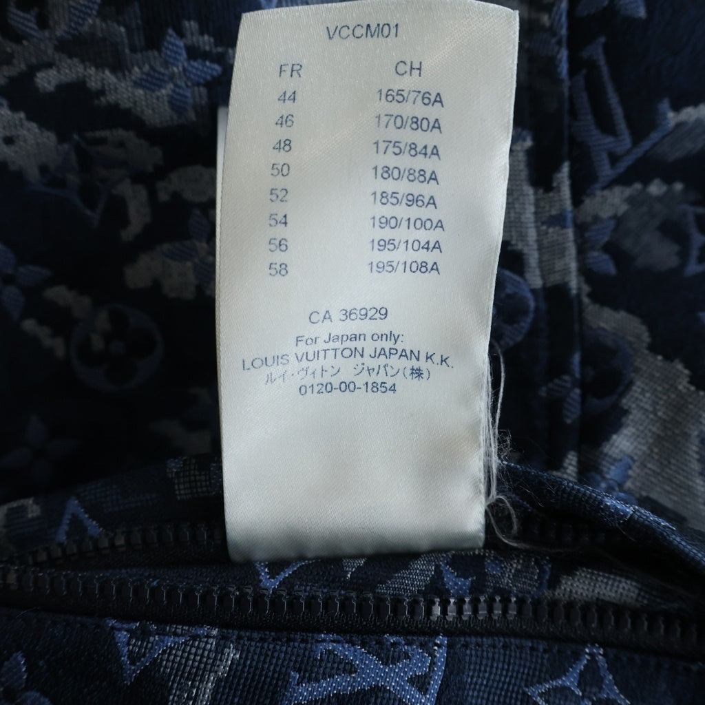 LOUIS VUITTON(ルイヴィトン) モノグラムタペストリー フーディーブルゾン ジャケット ブルー サイズ48 RM211M ZQA HKB04W