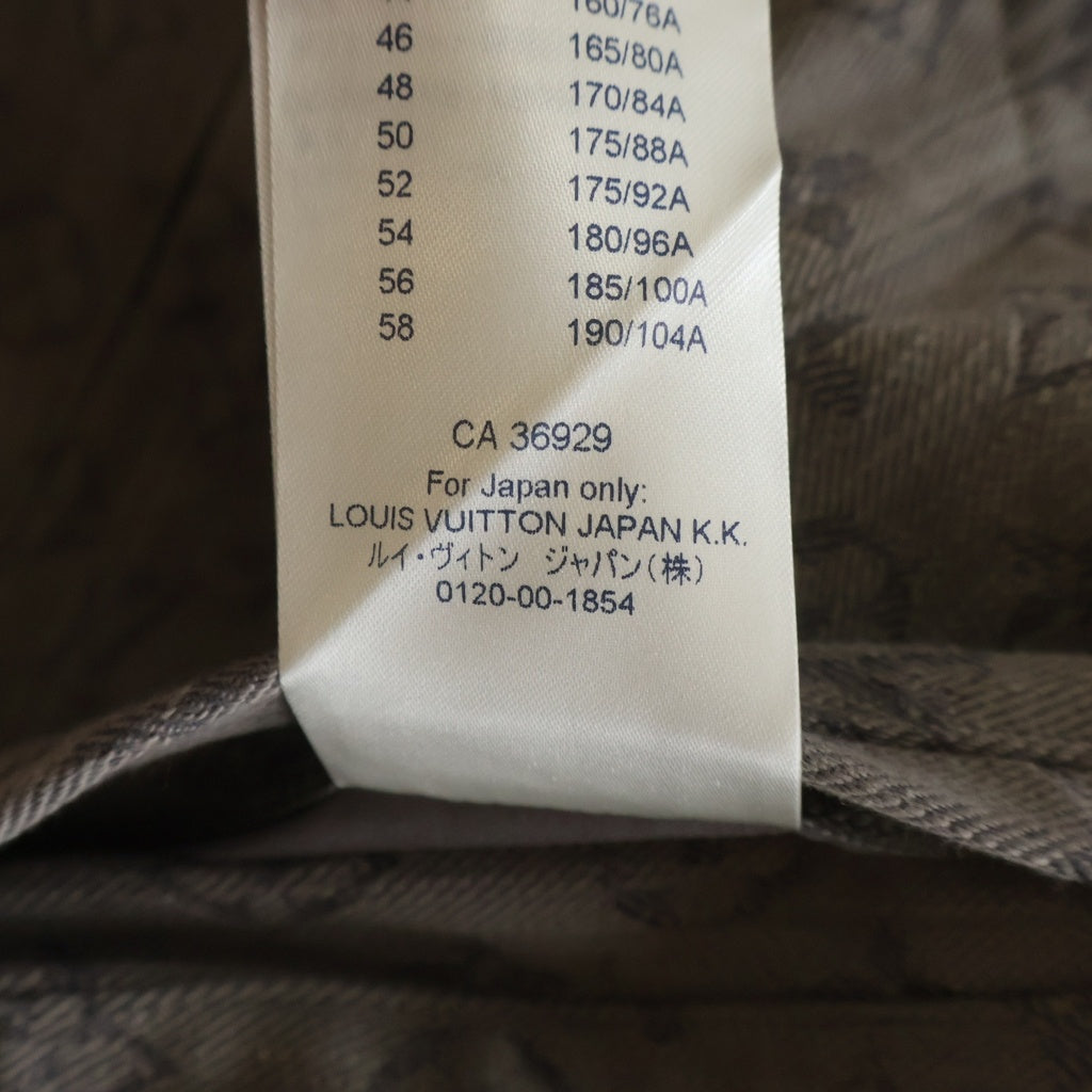 LOUIS VUITTON(ルイヴィトン) ロゴボタン フラップポケット モノグラム デニムジャケット グレー サイズ48 RM211Q QJQ HHA21W