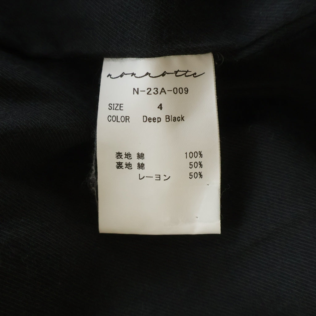 NO BRAND(ノーブランド) nonnotte ノノット テーラードジャケット レーヨン N-23A-009 ブラック