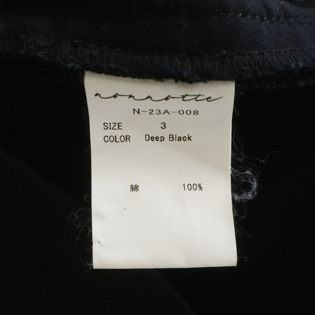 NO BRAND(ノーブランド) nonnotte ノノット スラックス パンツ レーヨン N-23A-008 ブラック