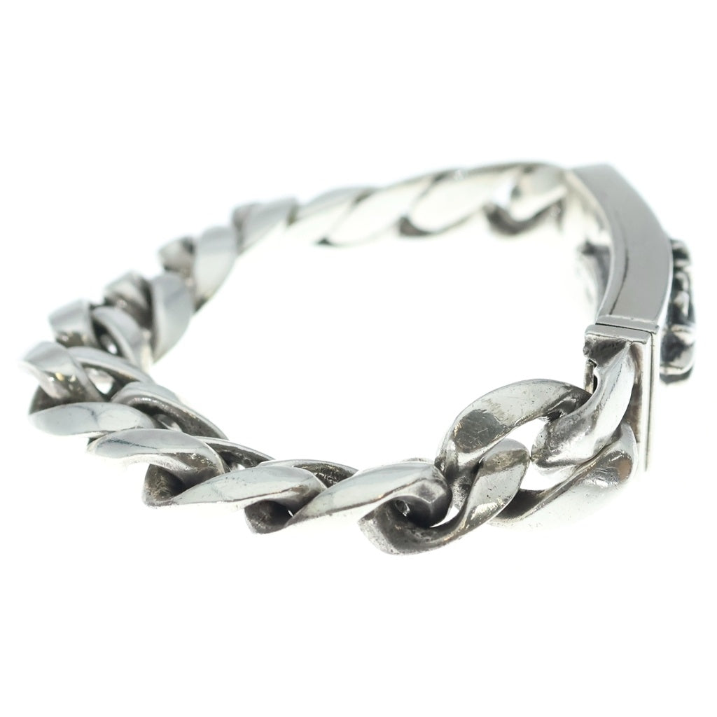 CHROME HEARTS(クロムハーツ) ID FLRL CRS P DIA フローラルIDクラシックリンク PAVEダイヤ シルバーブレスレット 13LINK