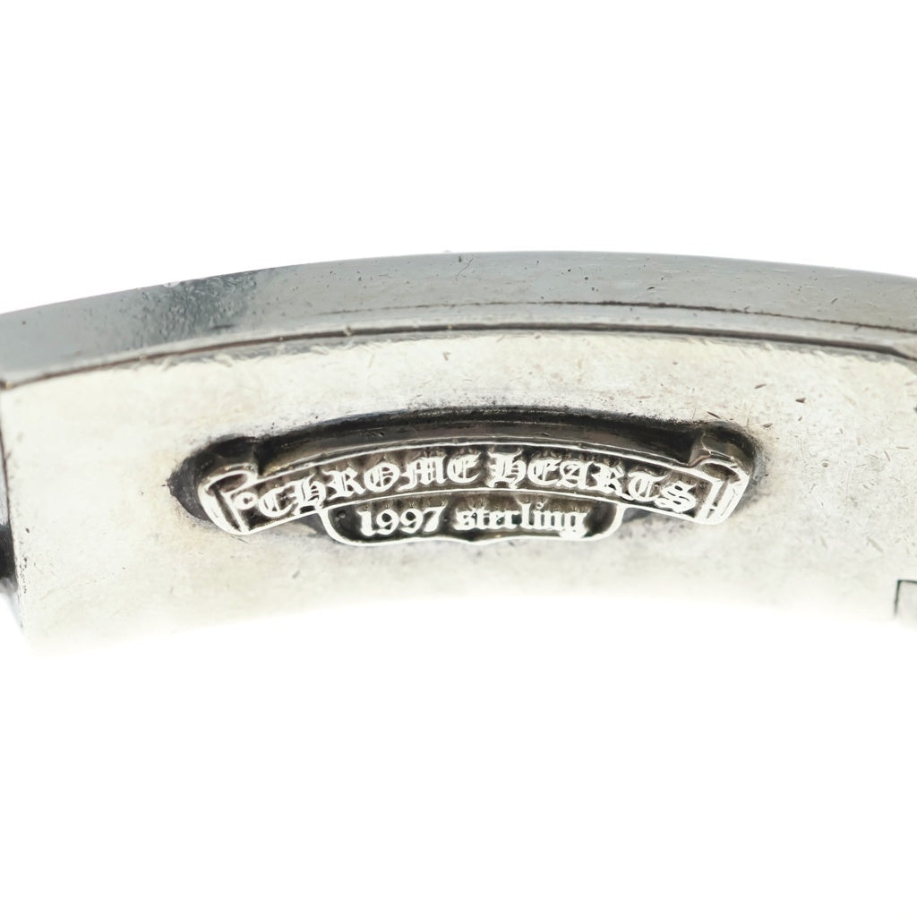 CHROME HEARTS(クロムハーツ) ID FLRL CRS P DIA フローラルIDクラシックリンク PAVEダイヤ シルバーブレスレット 13LINK