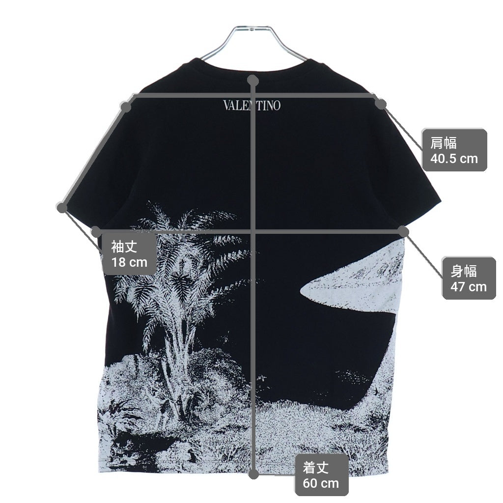 VALENTINO(ヴァレンティノ) Dreamastic グラフィックプリント クールネック 半袖Tシャツ カットソー XVDKC10C6LE ブラック