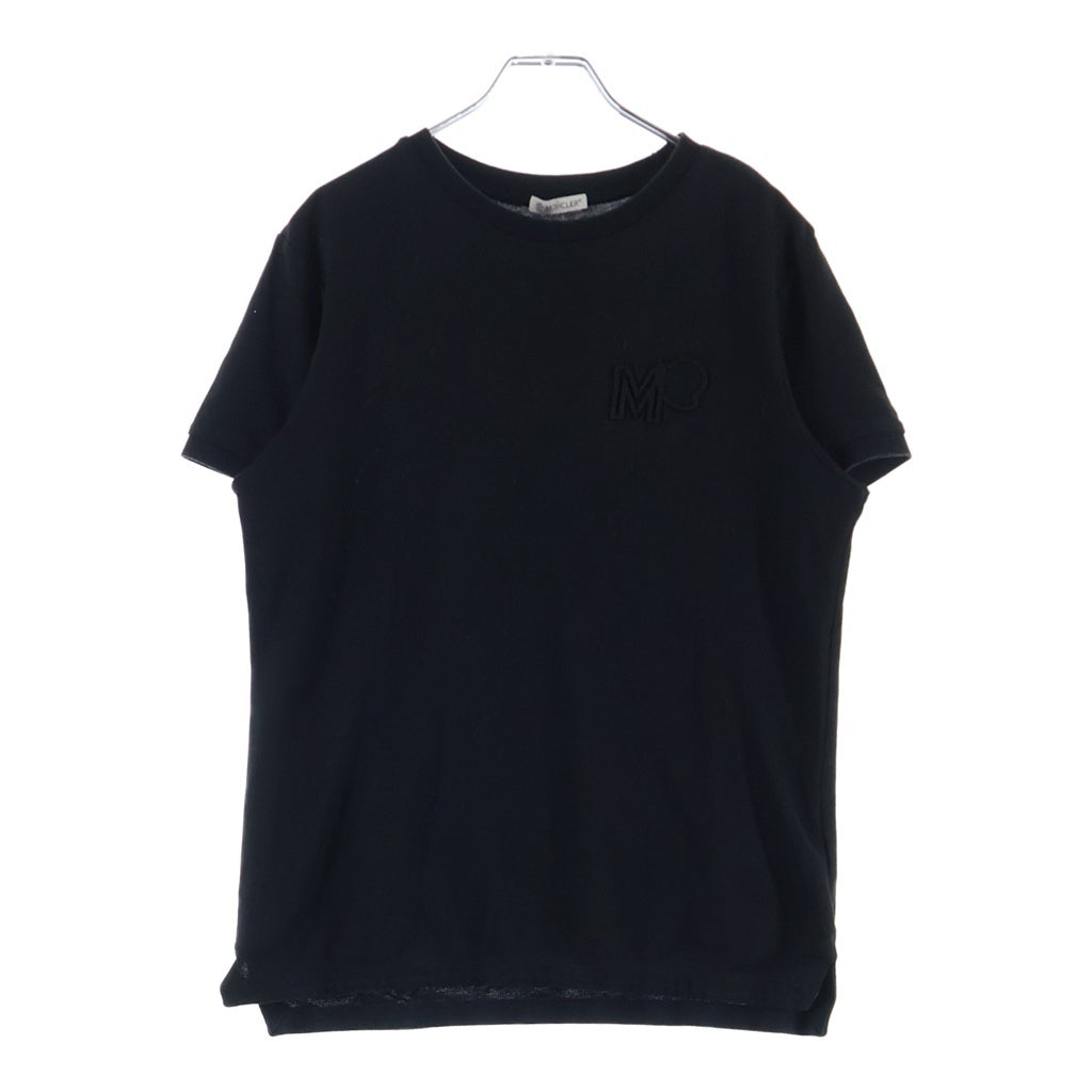 MONCLER ロゴ刺繍 ブラック Tシャツ MONCLER(モンクレール) ロゴ刺繍 半袖 Tシャツ カットソー