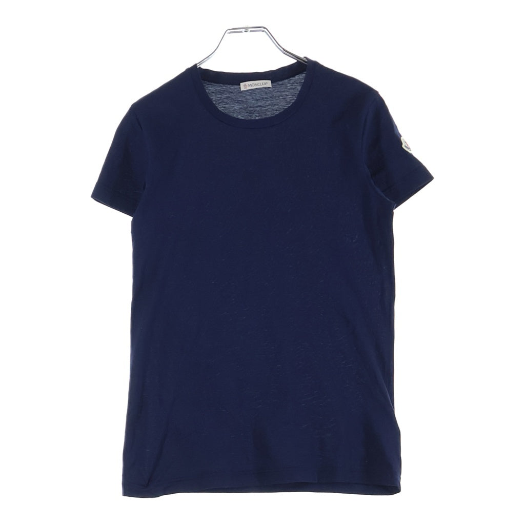 モンクレール　10A 半袖Tシャツ　ネイビー MONCLER(モンクレール) プレーン 半袖 クルーネックTシャツ カットソー