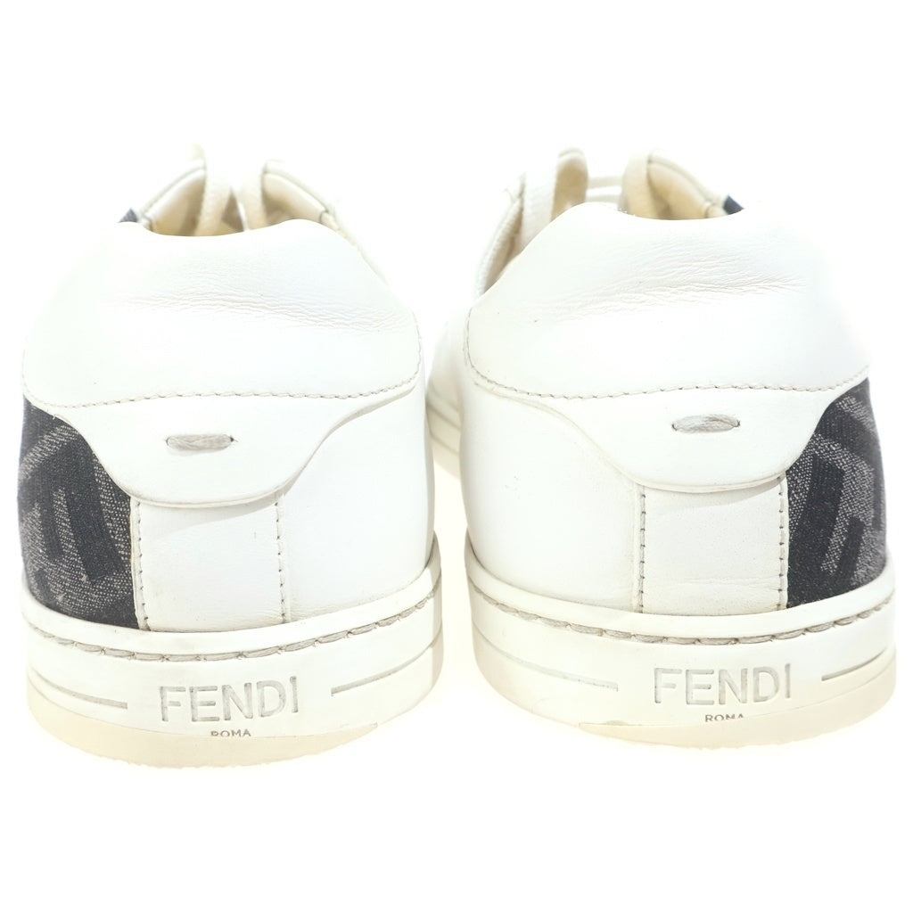 FENDI(フェンディ) ズッカ柄 レザー ローカットスニーカー シューズ 7E1408 ホワイト