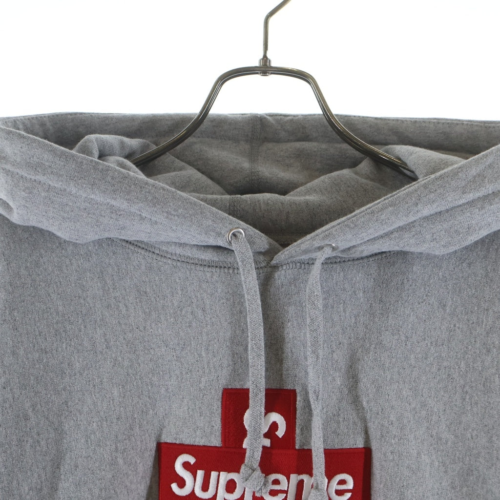 SUPREME(シュプリーム) 20AW Cross Box Logo Hooded Sweatshirt クロス ボックスロゴ フーデッド スウェットシャツ プルオーバーパーカー グレー