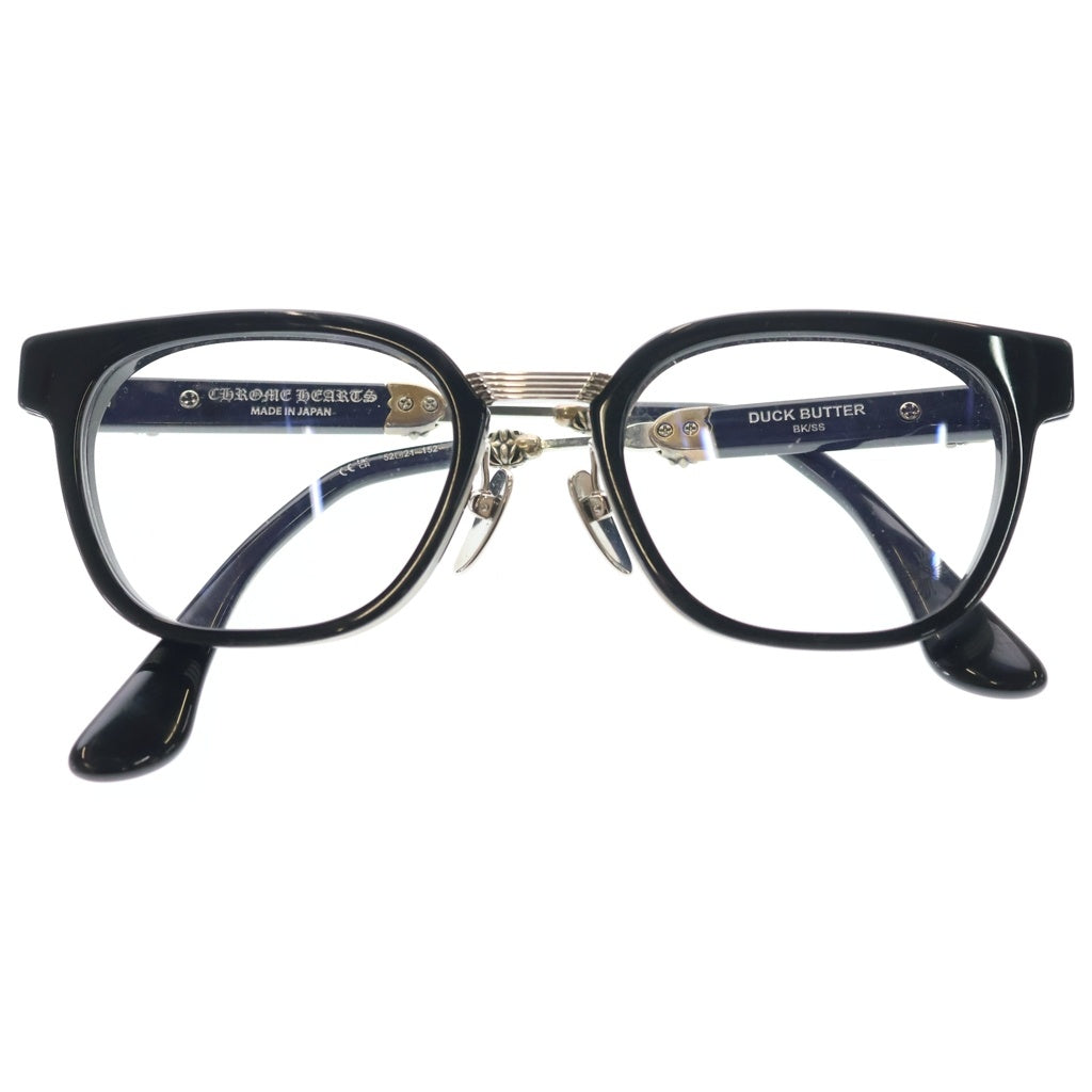 CHROME HEARTS(クロムハーツ) DUCK BUTTER ダガーテンプルウェリントンサングラス アイウェア メガネ BK/SS ブラック/シルバー