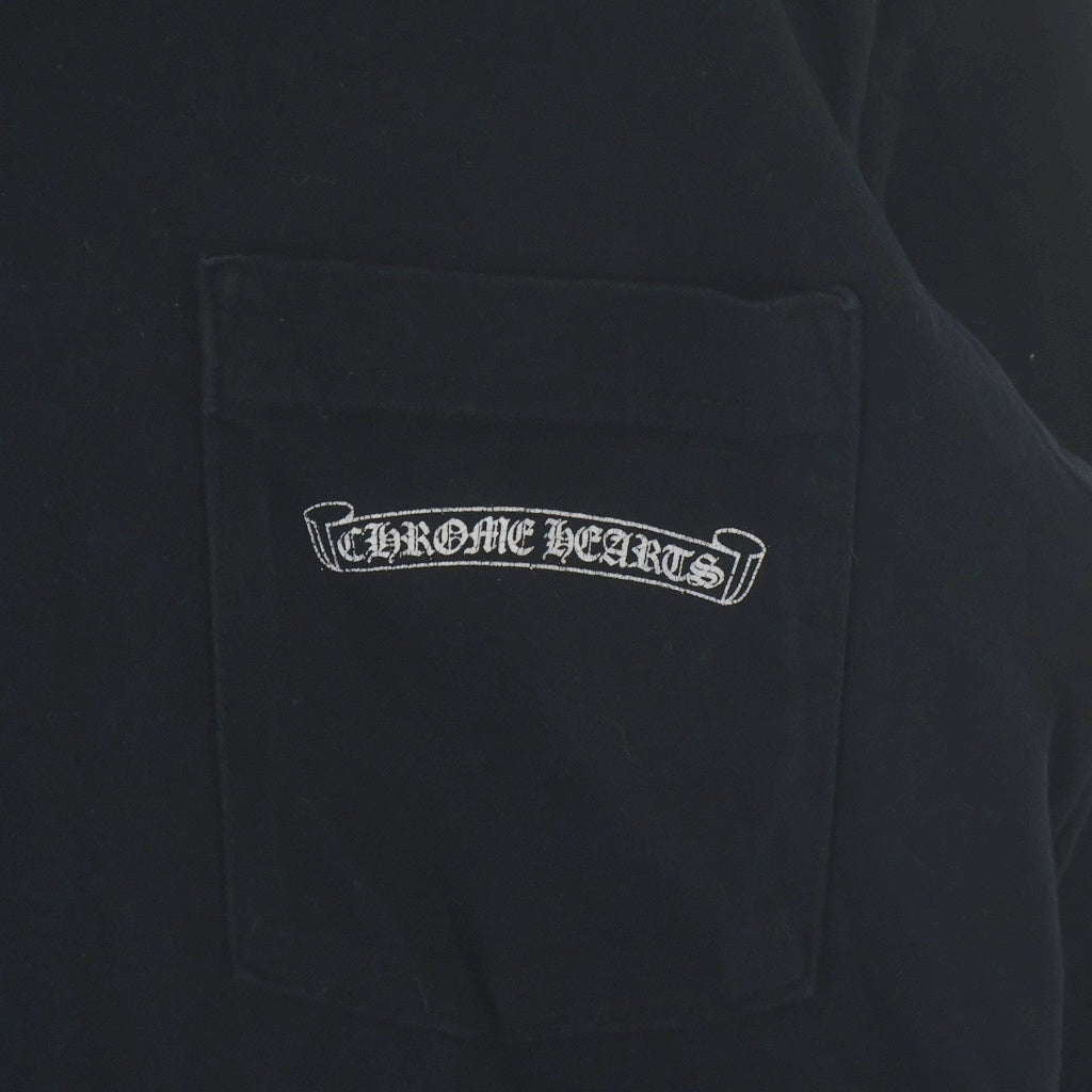 CHROME HEARTS(クロムハーツ) CH L/S T-SHIRT バックスクロールロゴ 長袖Tシャツ ロンT クルーネック カットソー ブラック レディース