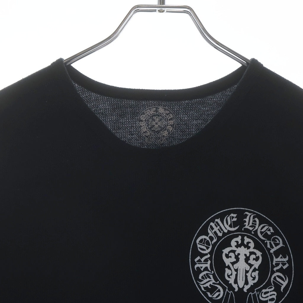 CHROME HEARTS(クロムハーツ) American Flag Vine Dagger Horseshoe Tee アメリカンフラッグ ヴァインダガー ホースシュー 星条旗 長袖Tシャツ カットソー ブラック サーマル