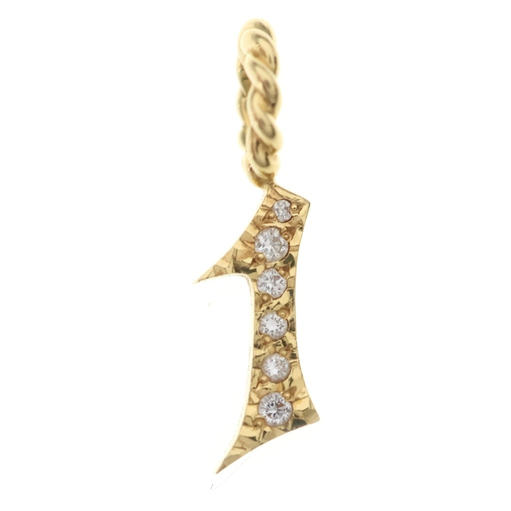 SJX(エスジェイエックス) DIAMOND NUMBER CHARM 「1」 K18 YG ダイヤ0.04ct ダイヤペンダント ネックレストップ ナンバー