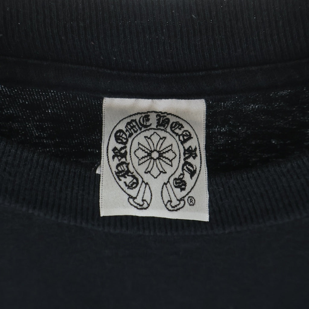 CHROME HEARTS(クロムハーツ) CHプラス バッククロスプリント 胸ポケット 半袖Tシャツ カットソー ブラック/グリーン
