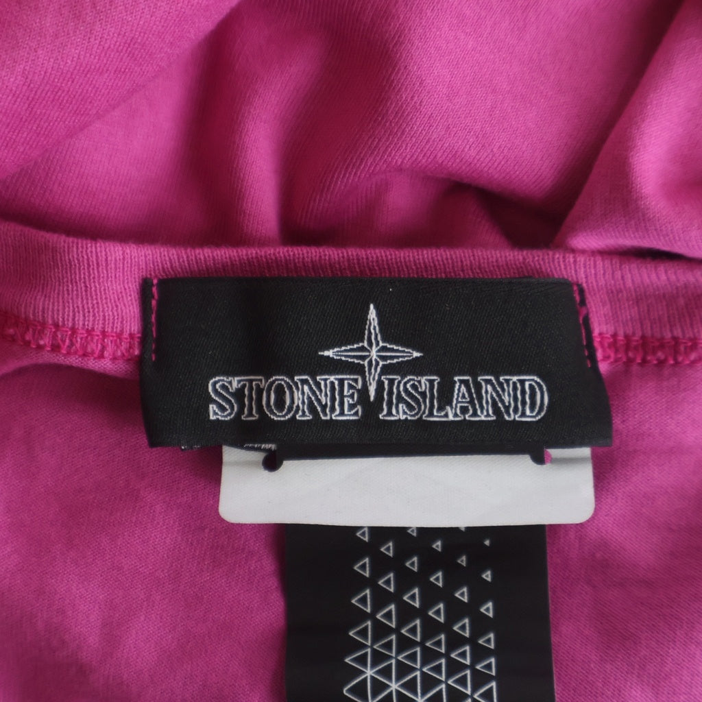 STONE ISLAND(ストーンアイランド) SHADOW PROJEC ロゴプリント 幾何学柄 クルーネック 半袖Tシャツ カットソー ピンク 721920610