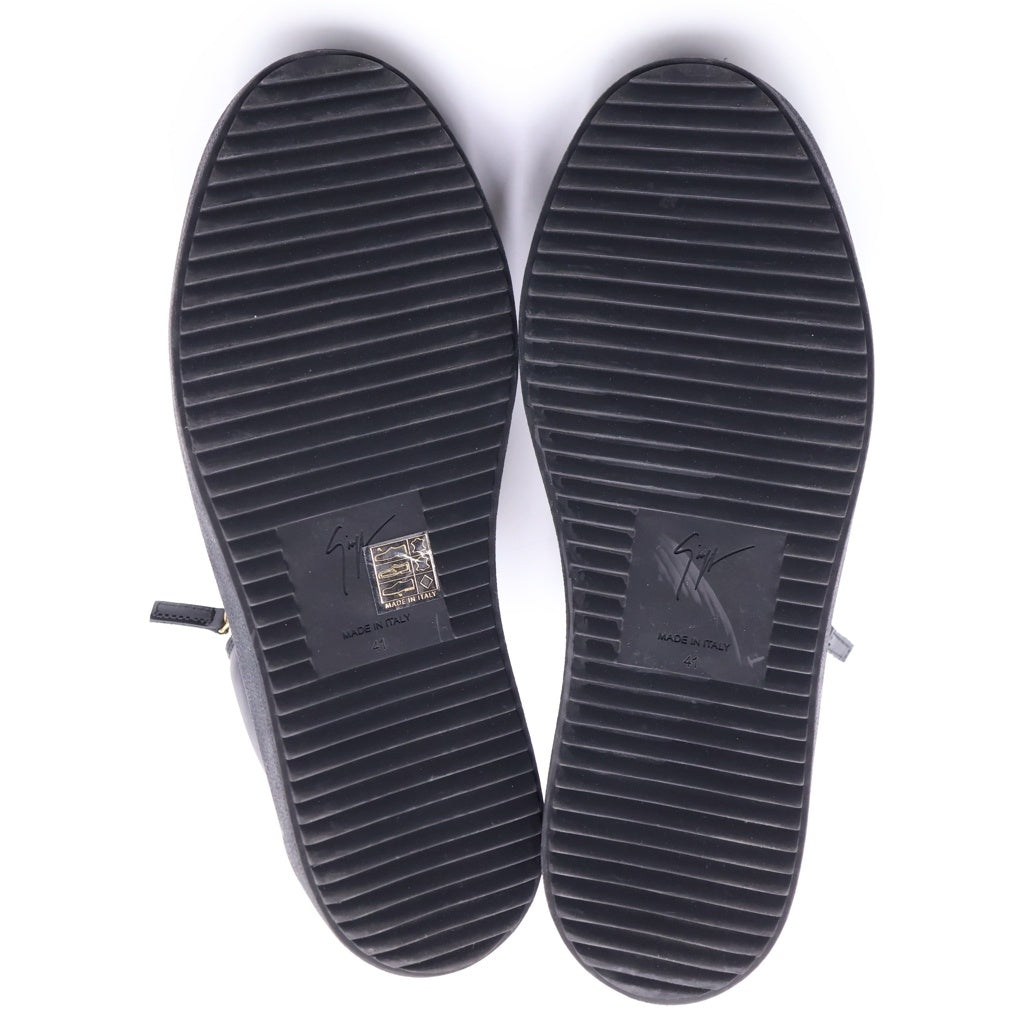 GIUSEPPE ZANOTTI(ジュゼッペ ザノッティ) ビジュー付 サイドジップ ハイカットスニーカー シューズ ブラック/ゴールド