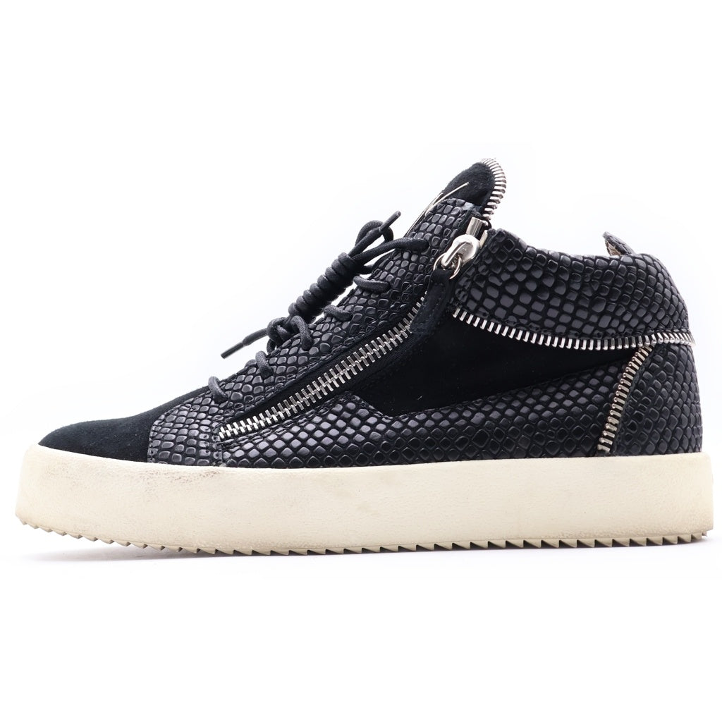 GIUSEPPE ZANOTTI(ジュゼッペ ザノッティ) Kriss サイドジップ ハイカット スニーカー シューズ ブラック/ホワイト
