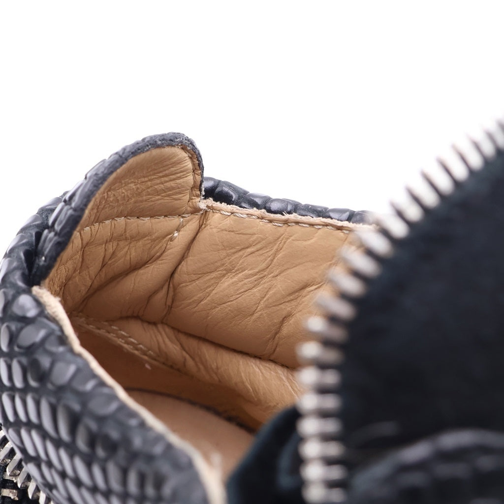 GIUSEPPE ZANOTTI(ジュゼッペ ザノッティ) Kriss サイドジップ ハイカット スニーカー シューズ ブラック/ホワイト