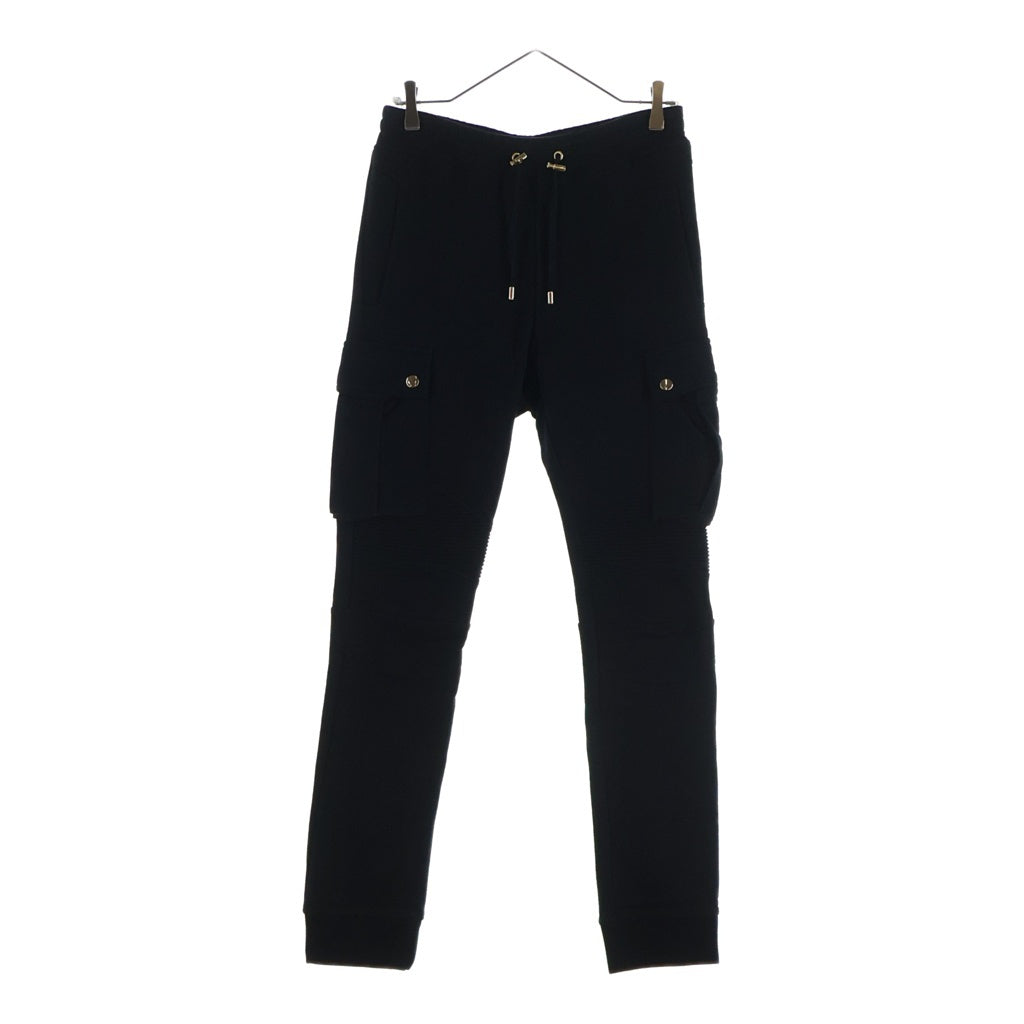 BALMAIN(バルマン) 蛇腹 カーゴジョグ ジョガー イージースウェットパンツ S7H5052J036 ブラック