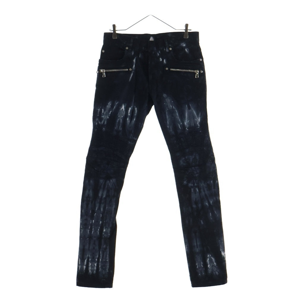 BALMAIN(バルマン) バイカー 蛇腹 ダメージ加工 スリム デニムパンツ ジーンズ S8H9131T149L