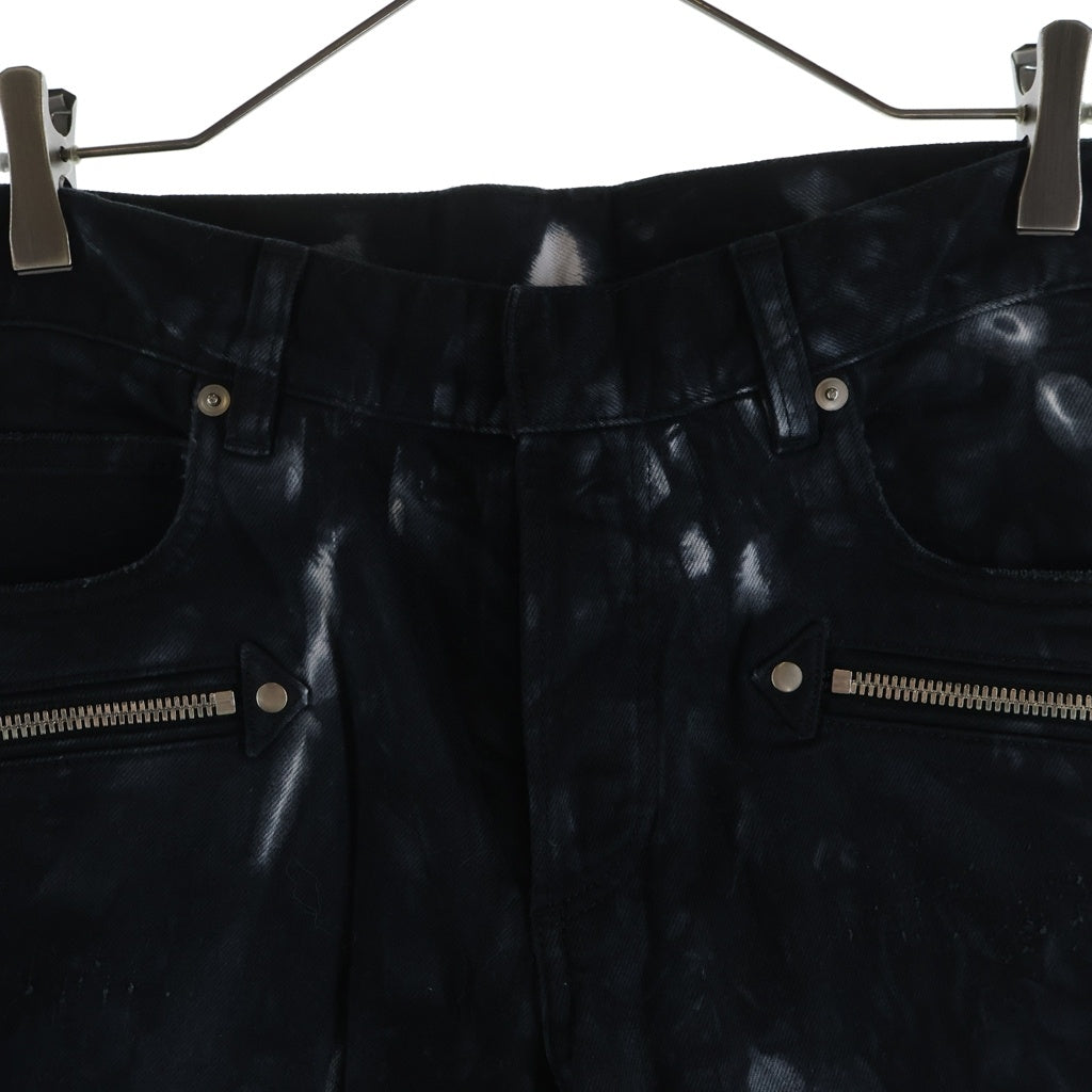 BALMAIN(バルマン) バイカー 蛇腹 ダメージ加工 スリム デニムパンツ ジーンズ S8H9131T149L