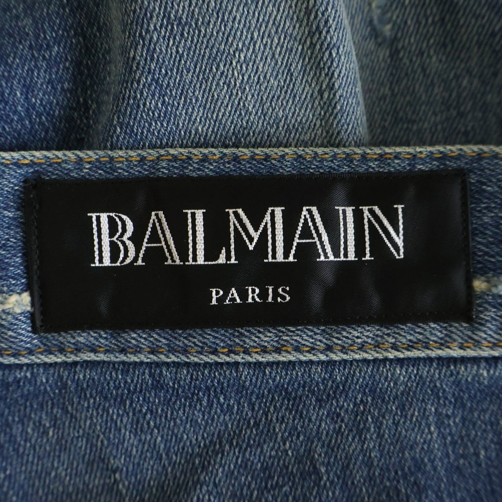 BALMAIN(バルマン) ヴィンテージ加工 デニム スキニーパンツ インディゴ W7H9008T022V