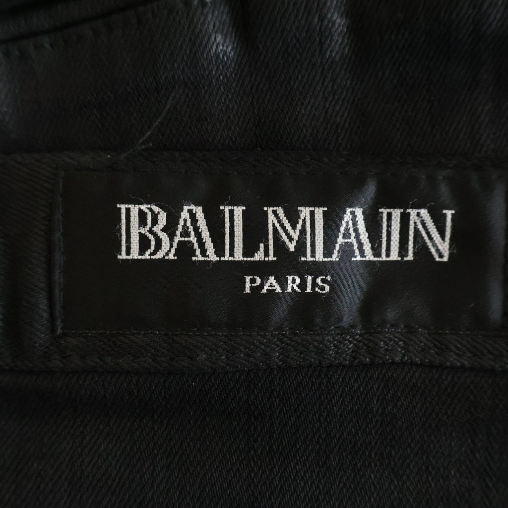 BALMAIN(バルマン) コーティング スキニーパンツ デニム T548 B363 ブラック
