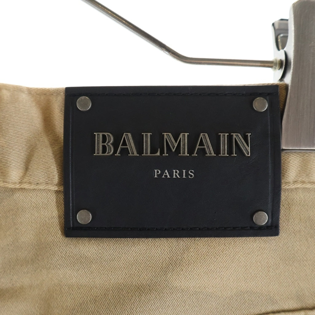 BALMAIN(バルマン) デストロイ加工 迷彩 スリム デニムパンツ コットン S8H5131T313 ベージュ
