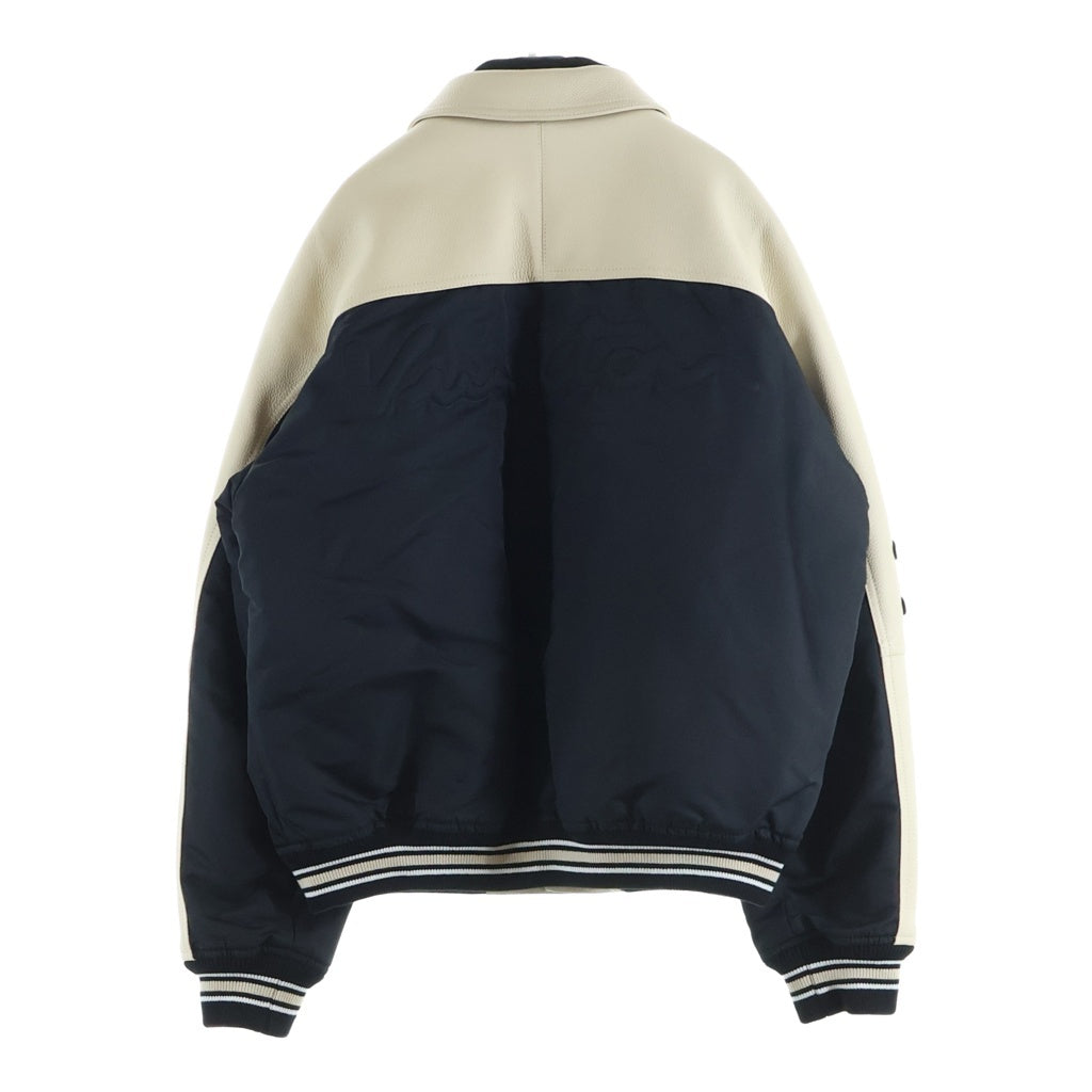 LOUIS VUITTON(ルイヴィトン) スタジャン ブルゾン シグネチャーロゴ RM241M BQV HQL02E ベージュ/ブラック レザー/ナイロン