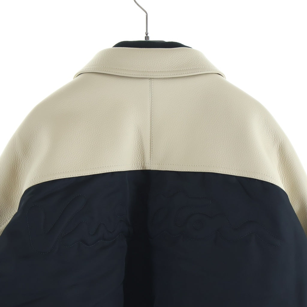 LOUIS VUITTON(ルイヴィトン) スタジャン ブルゾン シグネチャーロゴ RM241M BQV HQL02E ベージュ/ブラック レザー/ナイロン