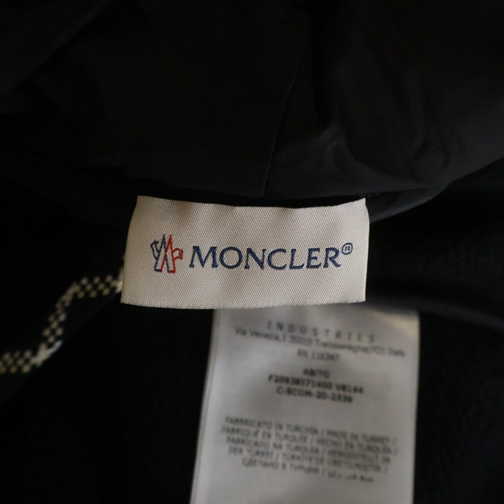 MONCLER(モンクレール) ロゴ刺繍 ロングパーカー フーディ ナイロン×コットン F20938I71400