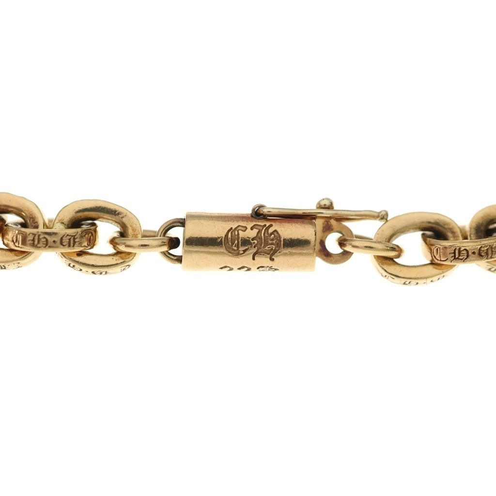 CHROME HEARTS(クロムハーツ) 22K PAPER CHAIN ペーパーチェーン ブレスレット 8inch ゴールド BCA025