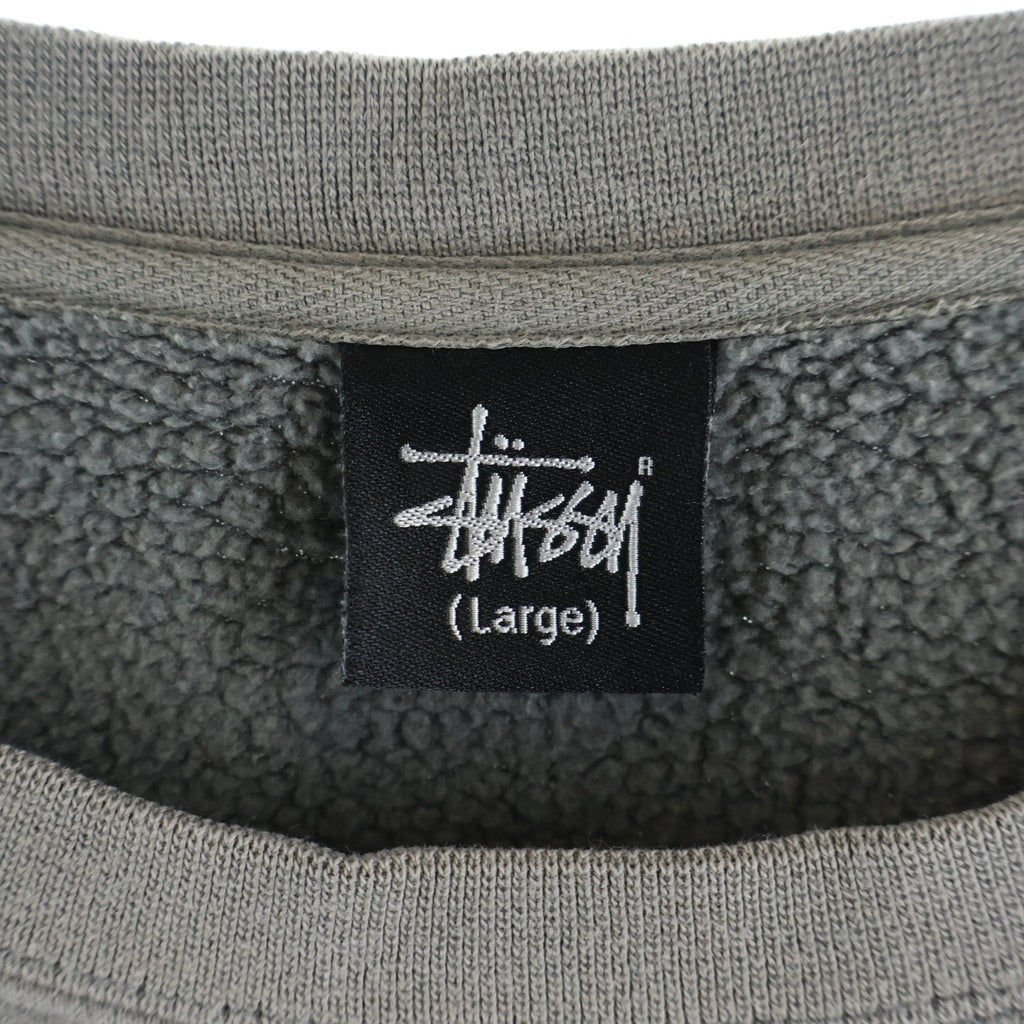 STUSSY(ステューシー) 00s フロントロゴ 長袖 スウェット 裏起毛 グレー