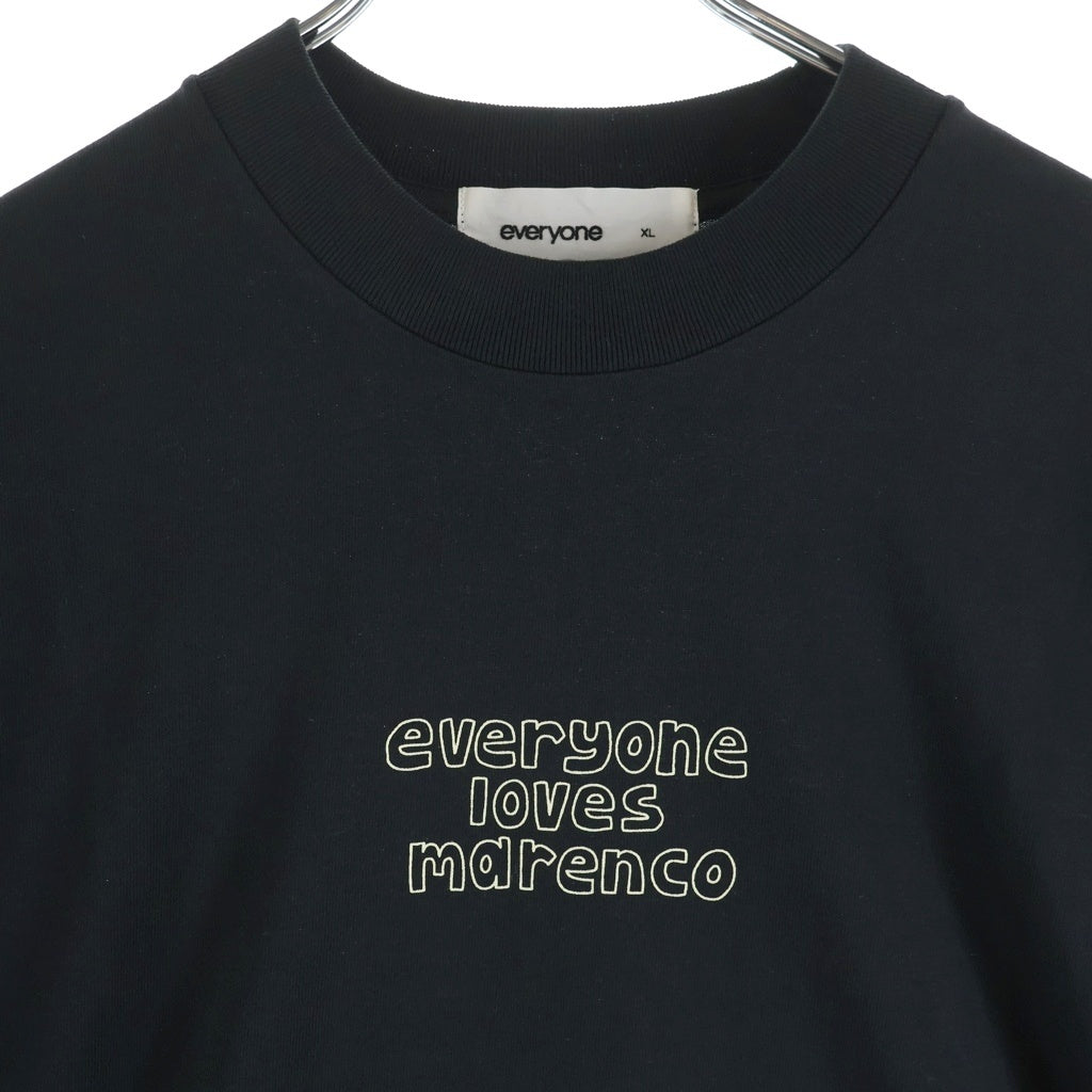 everyone(エブリワン) everyone loves MARENCO Stamp Short Sleeve Tee Shirt by j.30000 Black 半袖Tシャツ カットソー ブラック