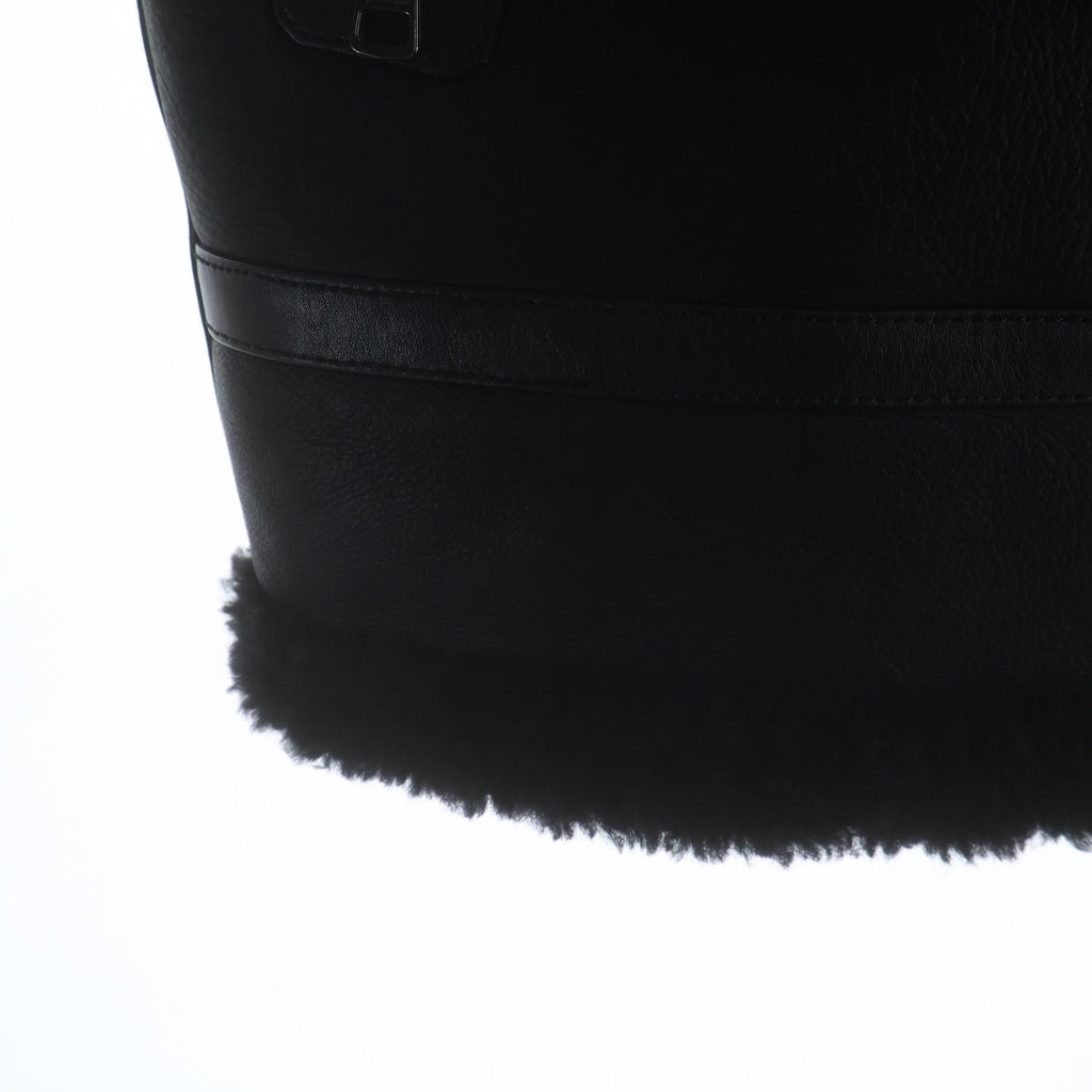 MONCLER(モンクレール) GERSダウンジャケット ラムスキン レザー ポリエステル ブラック