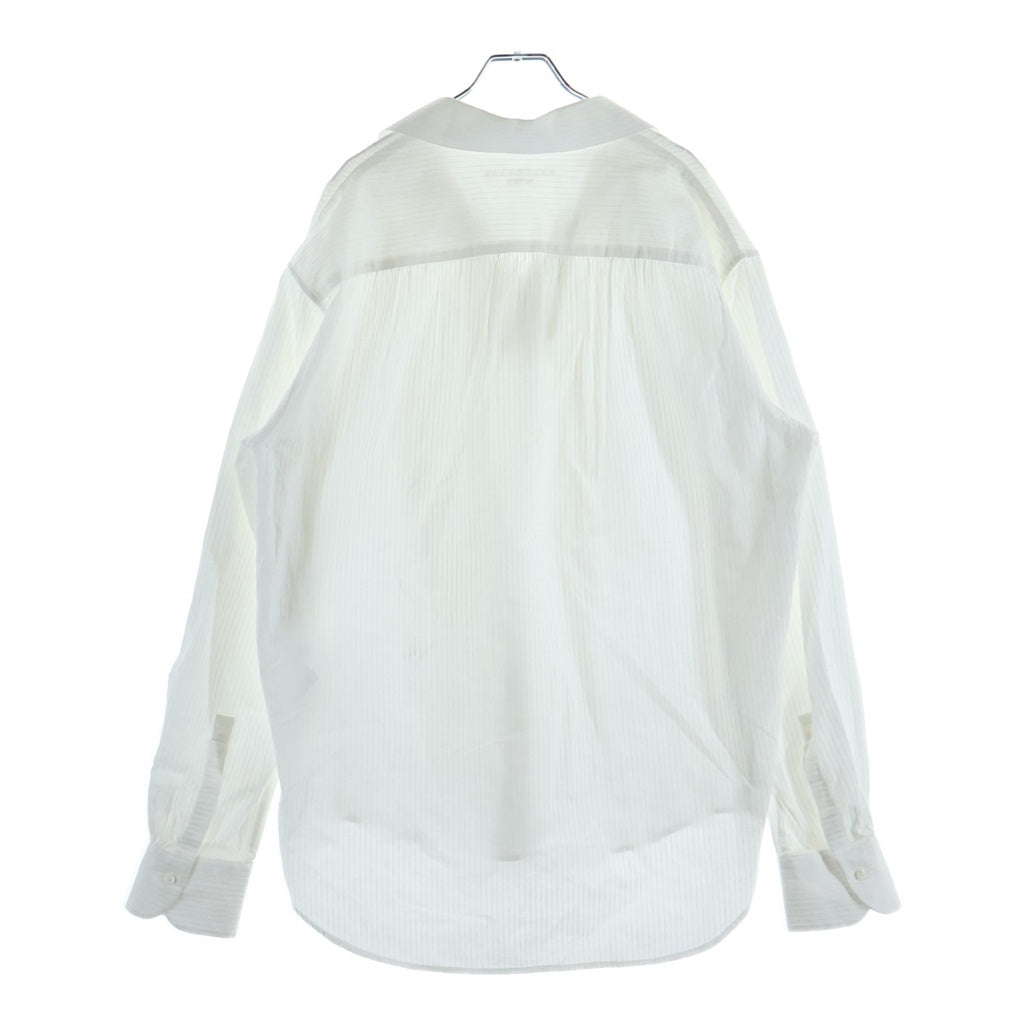 NO BRAND(ノーブランド) BOURRIENNE Paris X プルオーバー コットンストライプシャツ ホワイト 3303240300004