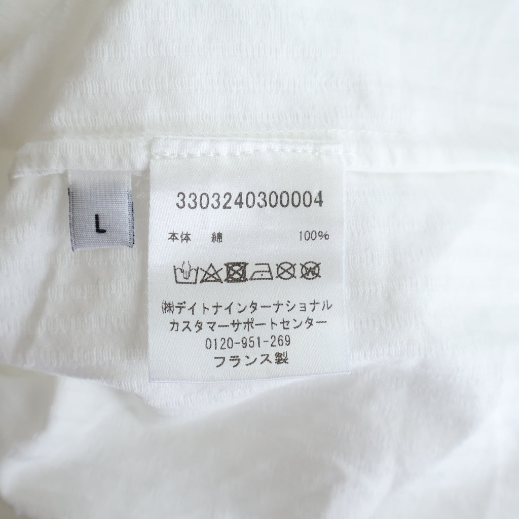 NO BRAND(ノーブランド) BOURRIENNE Paris X プルオーバー コットンストライプシャツ ホワイト 3303240300004